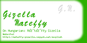 gizella mateffy business card